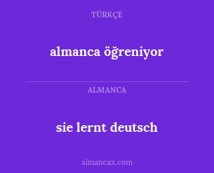 almanca öğreniyor - sie lernt deutsch