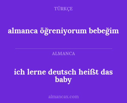 almanca öğreniyorum bebeğim - ich lerne deutsch heißt das baby