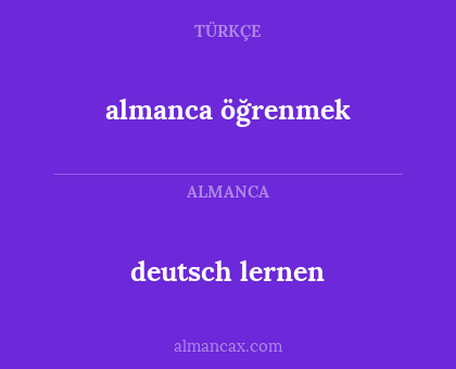 almanca öğrenmek - deutsch lernen