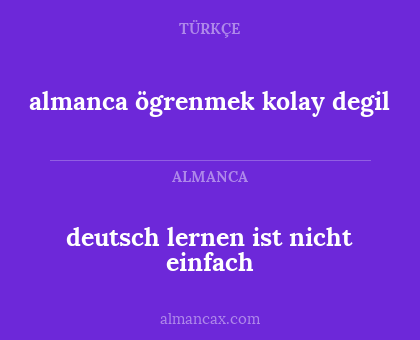 deutsch lernen ist nicht einfach - almanca ögrenmek kolay degil