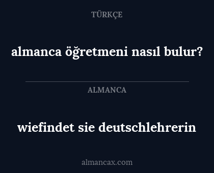 almanca öğretmeni nasıl bulur? - wiefindet sie deutschlehrerin