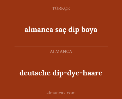 almanca saç  dip boya - deutsche dip-dye-haare