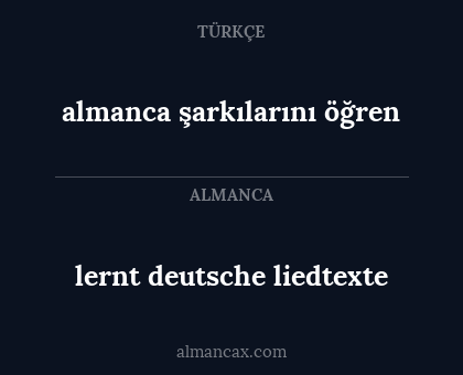 almanca şarkılarını öğren - lernt deutsche liedtexte