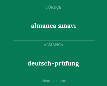almanca sınavı - deutsch-prüfung
