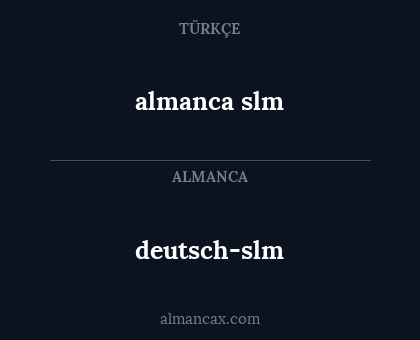 almanca slm - deutsch-slm
