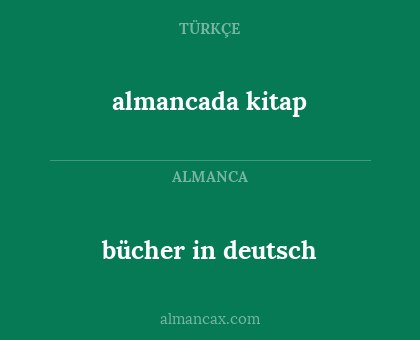 almancada kitap - bücher in deutsch
