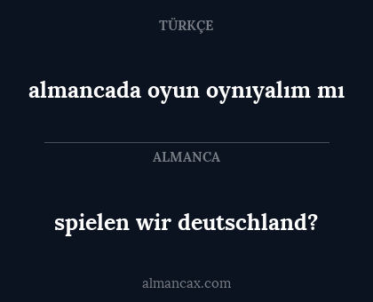 spielen wir deutschland? - almancada oyun oynıyalım mı
