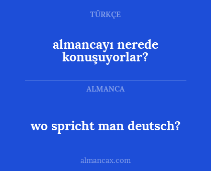 almancayı nerede konuşuyorlar? - wo spricht man deutsch?