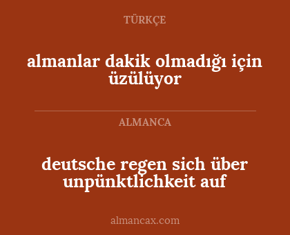 almanlar dakik olmadığı için üzülüyor - deutsche regen sich über unpünktlichkeit auf