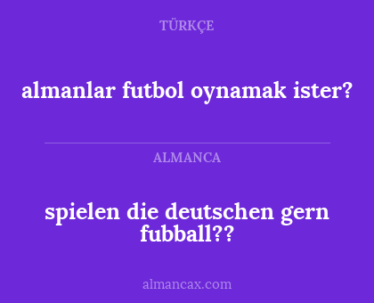 almanlar futbol oynamak ister? - spielen die deutschen gern fubball??