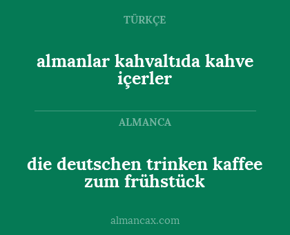 almanlar kahvaltıda kahve içerler - die deutschen trinken kaffee zum frühstück