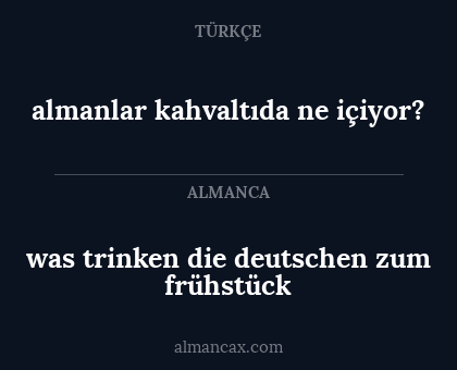 was trinken die deutschen zum frühstück - almanlar kahvaltıda ne içiyor?