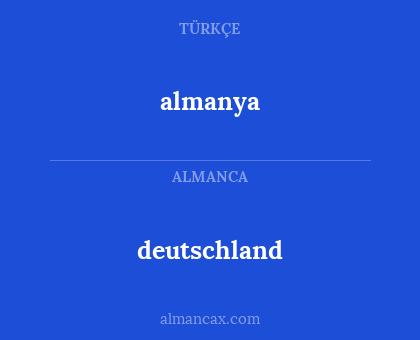 almanya - deutschland