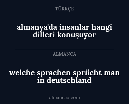 welche sprachen spriicht man in deutschland - almanya'da insanlar hangi dilleri konuşuyor