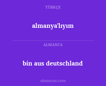 almanya'lıyım - bin aus deutschland