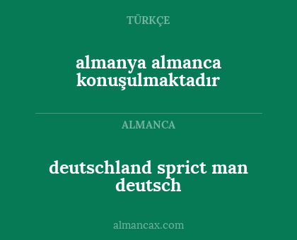 almanya almanca konuşulmaktadır - deutschland sprict man deutsch