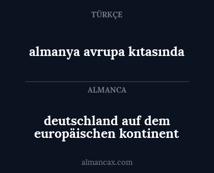 almanya avrupa kıtasında - deutschland auf dem europäischen kontinent