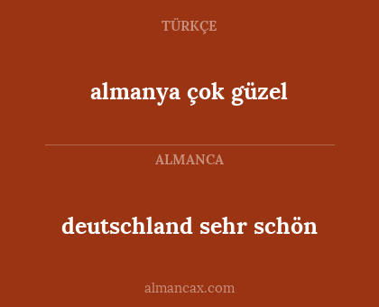 almanya çok güzel - deutschland sehr schön
