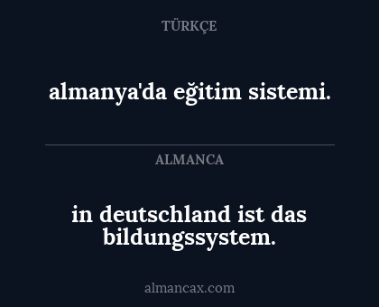 in deutschland ist das bildungssystem. - almanya'da eğitim sistemi.