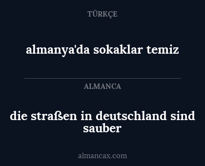 almanya'da sokaklar temiz - die straßen in deutschland sind sauber