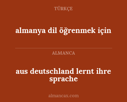almanya dil öğrenmek için - aus deutschland lernt ihre sprache