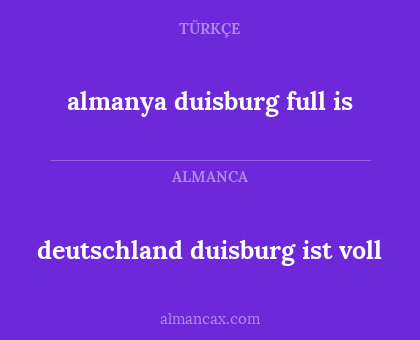 almanya duisburg full is - deutschland duisburg ist voll