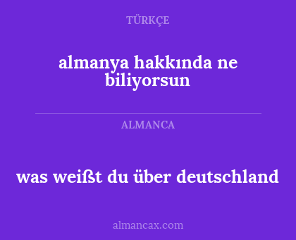 was weißt du über deutschland - almanya hakkında ne biliyorsun