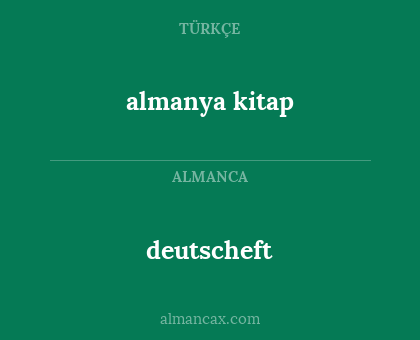 deutscheft - almanya kitap