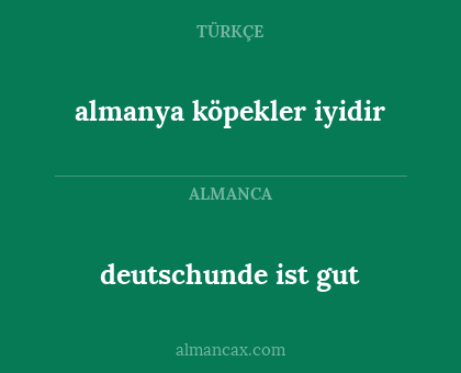 almanya köpekler iyidir - deutschunde ist gut