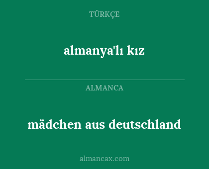 mädchen aus deutschland - almanya'lı kız