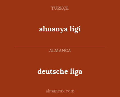 deutsche liga - almanya ligi
