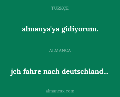 jch fahre nach deutschland... - almanya'ya gidiyorum.