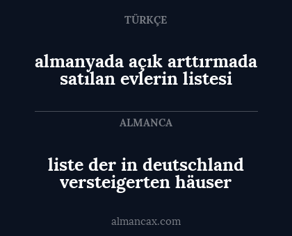 almanyada açık arttırmada satılan evlerin listesi - liste der in deutschland versteigerten häuser