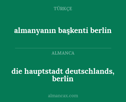 die hauptstadt deutschlands, berlin - almanyanın başkenti berlin