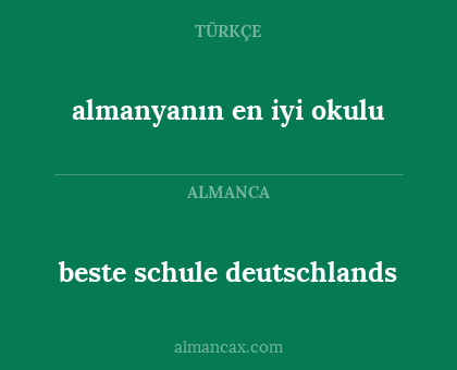 almanyanın en iyi okulu - beste schule deutschlands