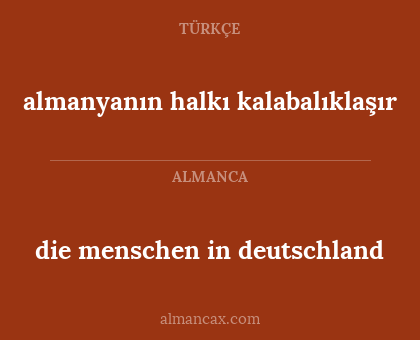 almanyanın halkı kalabalıklaşır - die menschen in deutschland