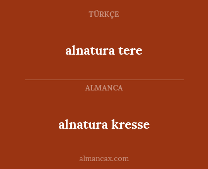 alnatura kresse - alnatura tere