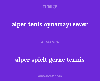 alper tenis oynamayı sever - alper spielt gerne tennis