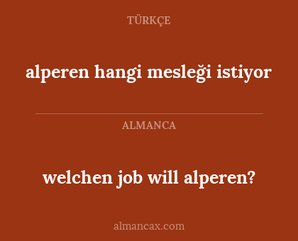 alperen hangi mesleği istiyor - welchen job will alperen?