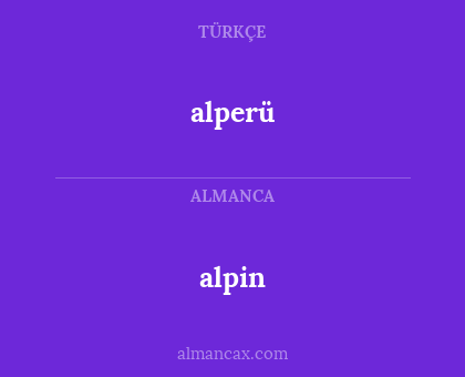 alperü - alpin