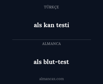 als blut-test - als kan testi