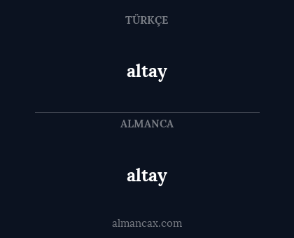 altay - altay