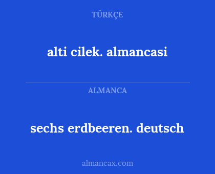 sechs erdbeeren. deutsch - alti cilek. almancasi