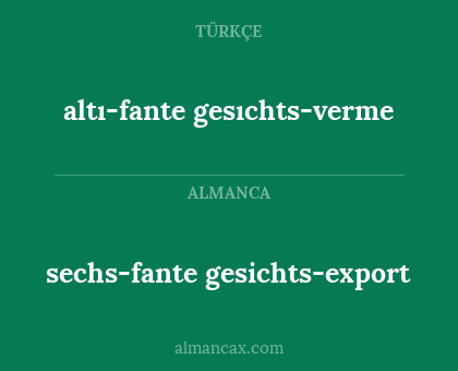 altı-fante gesıchts-verme - sechs-fante gesichts-export