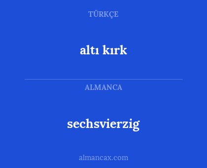 sechsvierzig - altı kırk