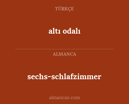 altı odalı - sechs-schlafzimmer