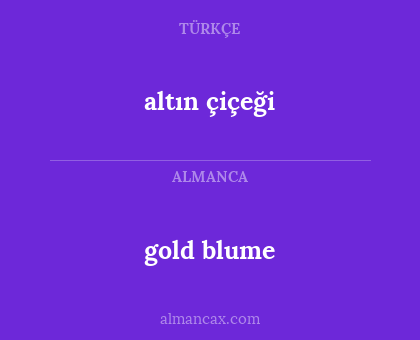 altın çiçeği - gold blume
