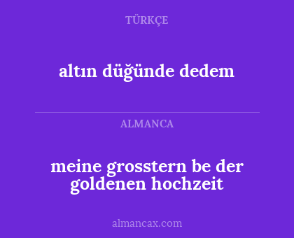 altın düğünde dedem - meine grosstern be der goldenen hochzeit