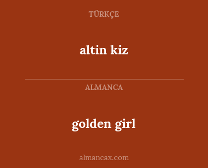 altin kiz - golden girl