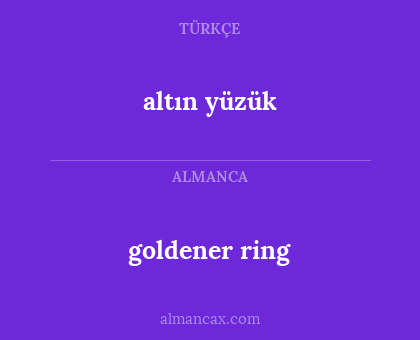 goldener ring - altın yüzük